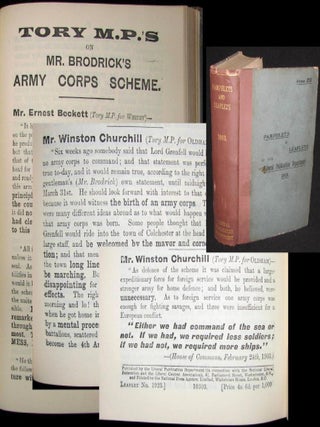 Tory M.P.'s on Mr. Brodrick's Army Corps Scheme, bound in Pamphlets & Leaflets for 1903, Being the Publications for the Year of the Liberal Publication Department