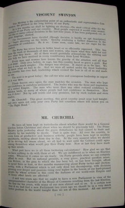 Winston Churchill's 14 October 1949 Speech to the 70th Annual Conservative Party Conference published in the Report of the Proceedings