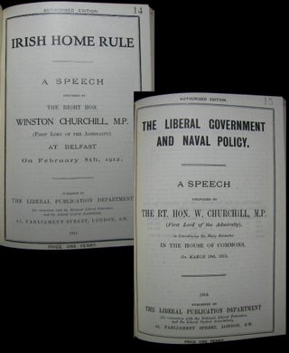 Item #000961 Two speech pamphlets: Irish Home Rule delivered 8 February 1912 and The Liberal...