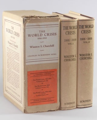 Item #001776 The World Crisis, 1916-1918, Volumes I & II, immaculate jacketed first editions in...