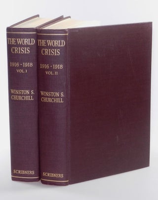 The World Crisis, 1916-1918, Volumes I & II, immaculate jacketed first editions in the very rare publisher's slipcase