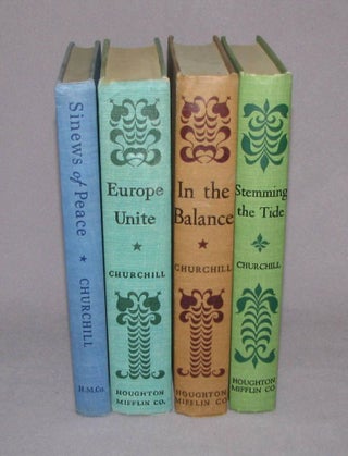The Post-War Speeches - a full set of jacketed U.S. first editions: The Sinews of Peace, Europe Unite, In the Balance, Stemming the Tide