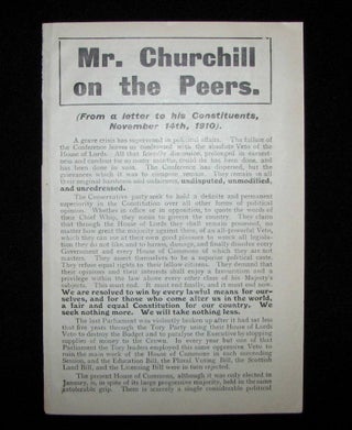 Mr. Churchill on the Peers