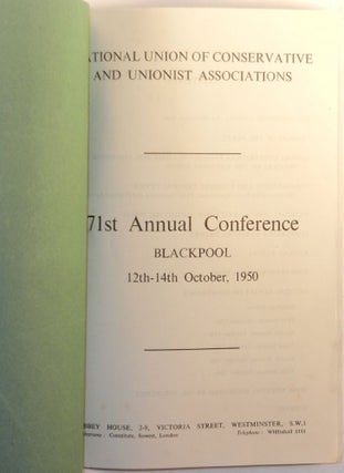Winston Churchill's 14 October 1950 Speech to the 71st Annual Conservative Party Conference published in the Report of the Proceedings