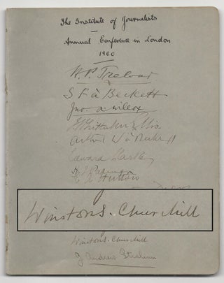 Item #003067 Autograph booklet from the September 1900 Institute of Journalists annual conference...