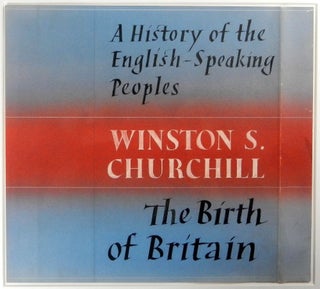 Original, hand-painted dust jacket design concepts for the first and second volumes of Winston Churchill's A History of the English-Speaking Peoples