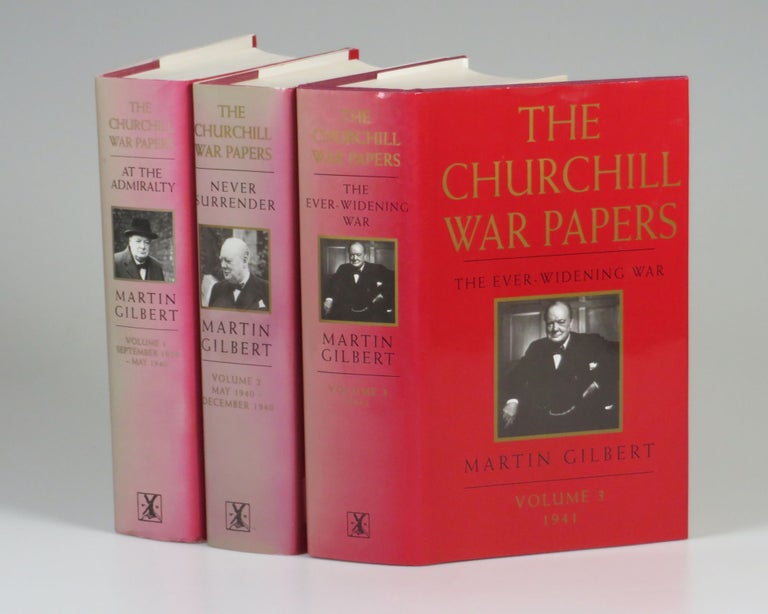 Item #003563 Winston S. Churchill, The Official Biography, The War Papers, Volume 1, At the Admiralty, September 1939 - May 1940, Volume 2, Never Surrender, May 1940 - December 1940, and Volume 3, The Ever-Widening War, 1941. Martin Gilbert.