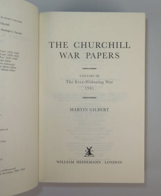 Winston S. Churchill, The Official Biography, The War Papers, Volume 1, At the Admiralty, September 1939 - May 1940, Volume 2, Never Surrender, May 1940 - December 1940, and Volume 3, The Ever-Widening War, 1941