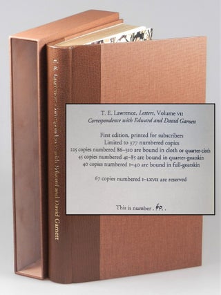 Item #004105 T. E. Lawrence's Correspondence with Edward and David Garnett, the quarter goatskin...