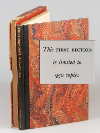 Item #004250 Two Forewords. Rudyard Kipling