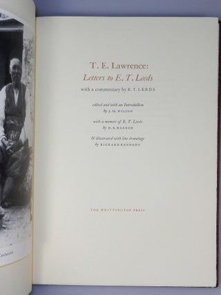 T. E. Lawrence: Letters to E.T. Leeds, the publisher's limited and numbered full Nigerian goatskin binding with accompanying proof illustrations portfolio
