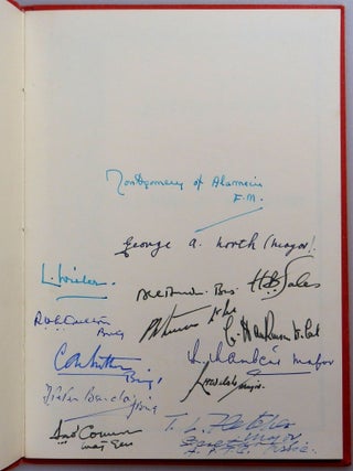 A 1958-1962 Archive of the Centenary of the British Army's Physical Training Corps at Aldershot, spanning Field Marshal Bernard Law Montgomery's final years as Colonel Commandant, comprising two commemorative books signed by Montgomery, two holograph signed letters from Montgomery, an invitation bearing Montgomery's autograph, and a vintage photograph of Montgomery in Aldershot for the Centenary