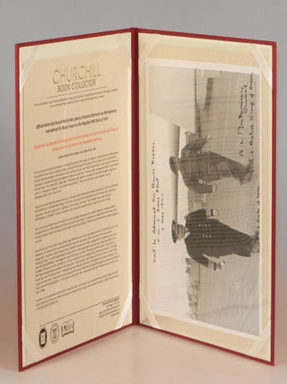 Official Admiralty Second World War photo of General Bernard Law Montgomery and Admiral Sir Bruce Fraser on the Flagship HMS Duke of York, signed and annotated by Montgomery as Commander in Chief of the British Group of Armies one month before the Normandy landings