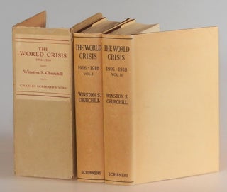 The World Crisis, 1916-1918, Volumes I & II, in the original dust jackets and publisher's slipcase