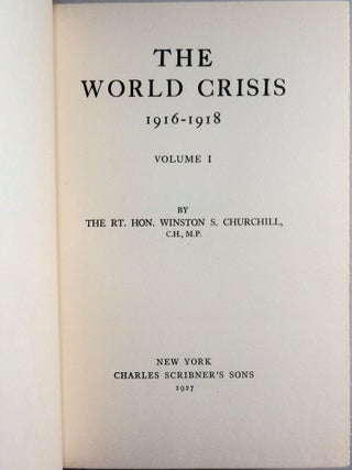 The World Crisis, 1916-1918, Volumes I & II, in the original dust jackets and publisher's slipcase