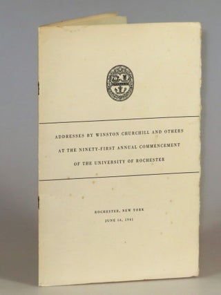 Item #004623 Addresses by Winston Churchill and Others at the Ninety-First Annual Commencement of...