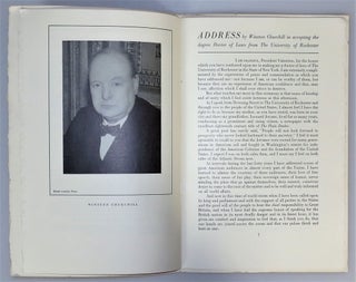 Addresses by Winston Churchill and Others at the Ninety-First Annual Commencement of the University of Rochester