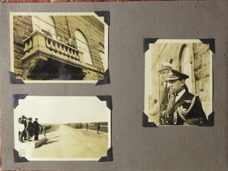A sailor's Second World War photo album including eight original, unpublished photographs of Prime Minister Winston S. Churchill in Iceland during his return from meeting with President Roosevelt in Placentia Bay and just days after their announcement of the Atlantic Charter