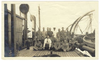The photograph album of an Australian service member featuring 44 vernacular images documenting the Middle Eastern theatre at the beginning of the First World War, including a 1 February 1916 handwritten letter from a fellow service member written aboard a troop ship evacuating from Gallipoli