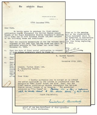Item #004942 Signed and annotated 29 December 1920 typed letter from Winston S. Churchill to his...