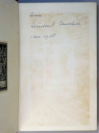 My African Journey, signed and dated by Churchill the day after publication to Churchill's fellow Cabinet member and then-Colonial Secretary Robert Offley Ashburton Crewe-Milnes, 1st Marquess of Crewe