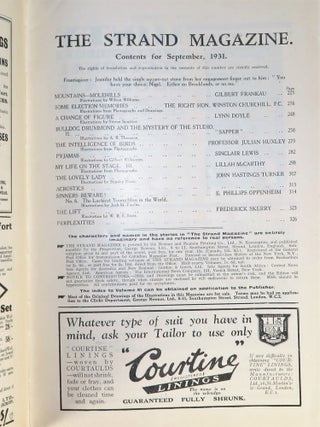 Some Election Memories in The Strand Magazine, September 1931