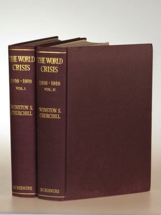 The World Crisis, 1916-1918, Volumes I & II, in the original dust jackets