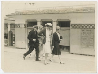 Item #005329 An original press photograph of Winston S. Churchill, then Chancellor of the...