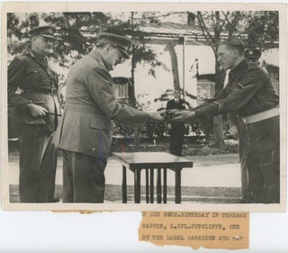 Item #005652 A British Official wartime press photograph of Prime Minister Winston S. Churchill...