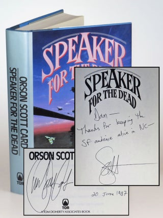 Item #005716 Speaker for the Dead, a superlative first printing with the author's full, dated...