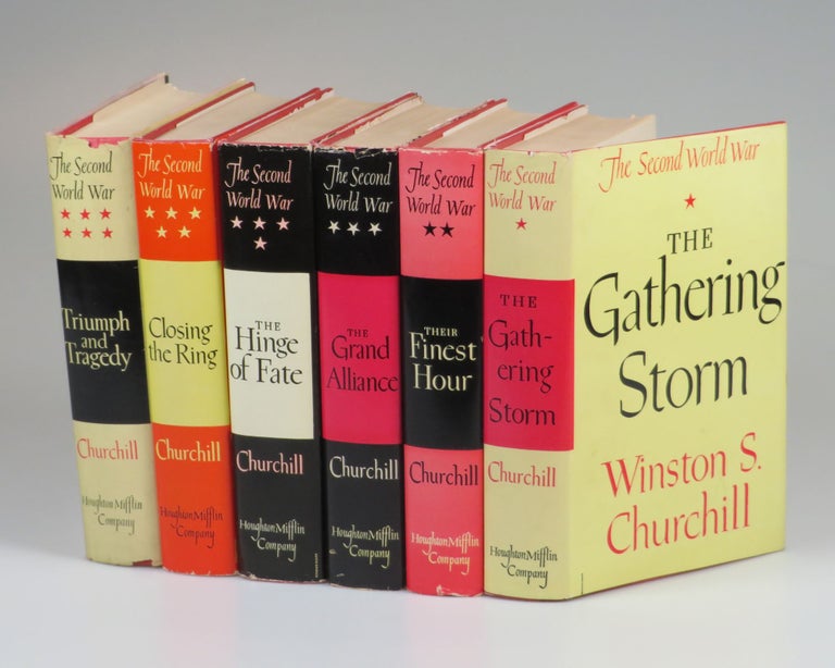 Item #005786 The Second World War, full set of six U.S. first editions. Winston S. Churchill.