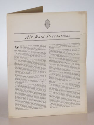 Item #005894 Air Raid Precautions. British Library of Information