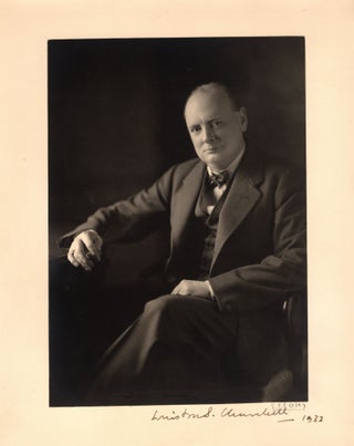 Item #005917 Original studio print of a photograph of Winston S. Churchill taken by Edward...
