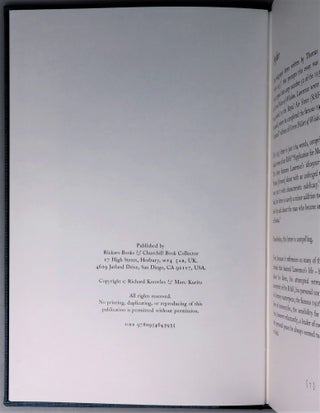 A Fresh Station: T. E. Lawrence writing and riding at Cranwell