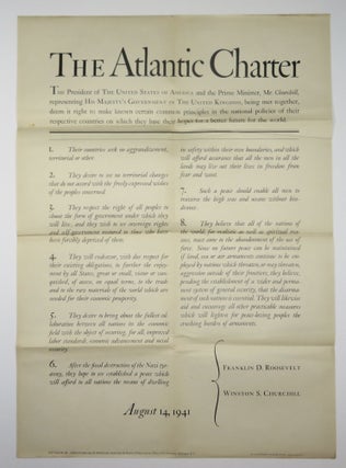 Item #005966 The Atlantic Charter. President Franklin D. Roosevelt, Prime Minister Winston S....