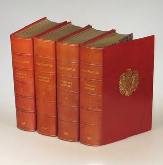 Marlborough: His Life and Times, the publisher's signed, limited, finely bound issue of the first edition, one of only five unnumbered sets and the only one marked "Presentation" and not only signed by Churchill, but also inscribed and dated by the publisher