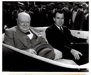 Item #006104 An original press photograph of Prime Minister Sir Winston Churchill on 25 June 1954...