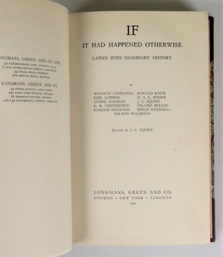 If It Had Happened Otherwise, finely bound