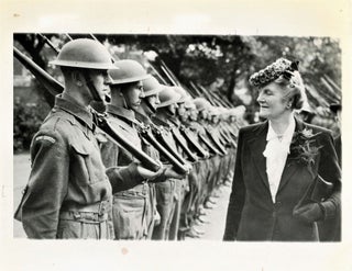 Item #006134 MRS. WINSTON CHURCHILL INSPECTS THE HOME GUARD - A truly striking original Second...