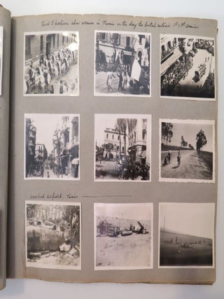 An original Second World War Photograph Album of British Major E. A. Heaton, R.A.S.C., documenting the Allied military campaigns in North Africa, Sicily, and the Italian peninsula, 1942-1943