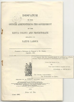 Item #006441 Despatch to the Officer Administering the Government of the Kenya Colony and...