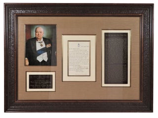 A handsomely framed 15 August 1912 typed, hand-emended, and signed letter from then-First Lord of the Admiralty Winston S. Churchill to his newly-appointed Naval Advisor to the Ottoman Empire, British Rear-Admiral Arthur Limpus