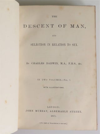 The Descent of Man, and Selection in Relation to Sex