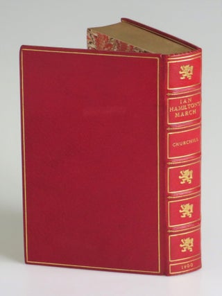 London to Ladysmith via Pretoria and Ian Hamilton's March - Churchill's two books about his famously dramatic Boer War experience, each volume bound in matching full red Morocco goatskin by Bayntun-Riviere