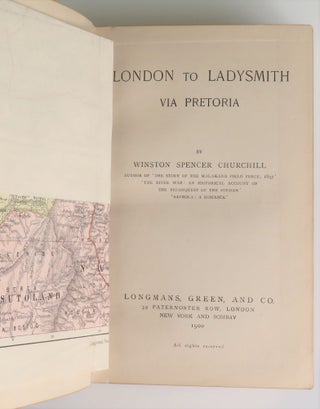 London to Ladysmith via Pretoria and Ian Hamilton's March - Churchill's two books about his famously dramatic Boer War experience, each volume bound in matching full red Morocco goatskin by Bayntun-Riviere
