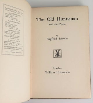 The Huntsman, a presentation copy inscribed by the author in June 1917 during the First World War, one month after publication and one month before his inflammatory public attack on the conduct of the war