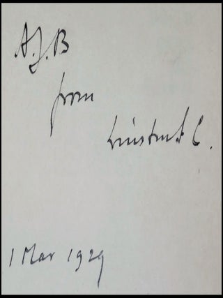 "A. J. B. from Winston S. C. " - The penultimate volume of The World Crisis, Winston Churchill's history of the First World War, inscribed and dated six days prior to publication by Winston S. Churchill to former Prime Minister Arthur J. Balfour, the man who replaced Churchill as First Lord of the Admiralty when Churchill was forced to resign and "whose friendship, across the vicissitudes of politics" Churchill "enjoyed in a ripening measure during thirty years"