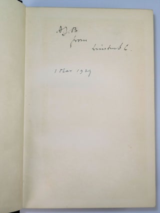 "A. J. B. from Winston S. C. " - The penultimate volume of The World Crisis, Winston Churchill's history of the First World War, inscribed and dated six days prior to publication by Winston S. Churchill to former Prime Minister Arthur J. Balfour, the man who replaced Churchill as First Lord of the Admiralty when Churchill was forced to resign and "whose friendship, across the vicissitudes of politics" Churchill "enjoyed in a ripening measure during thirty years"