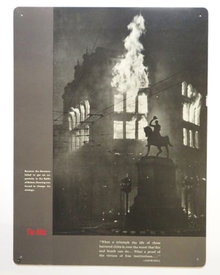 A full set of 24 publisher's exhibition posters in their original packing crate issued by LIFE Magazine in 1949 to promote LIFE's serialization of the second volume of Winston Churchill's history of the Second World War