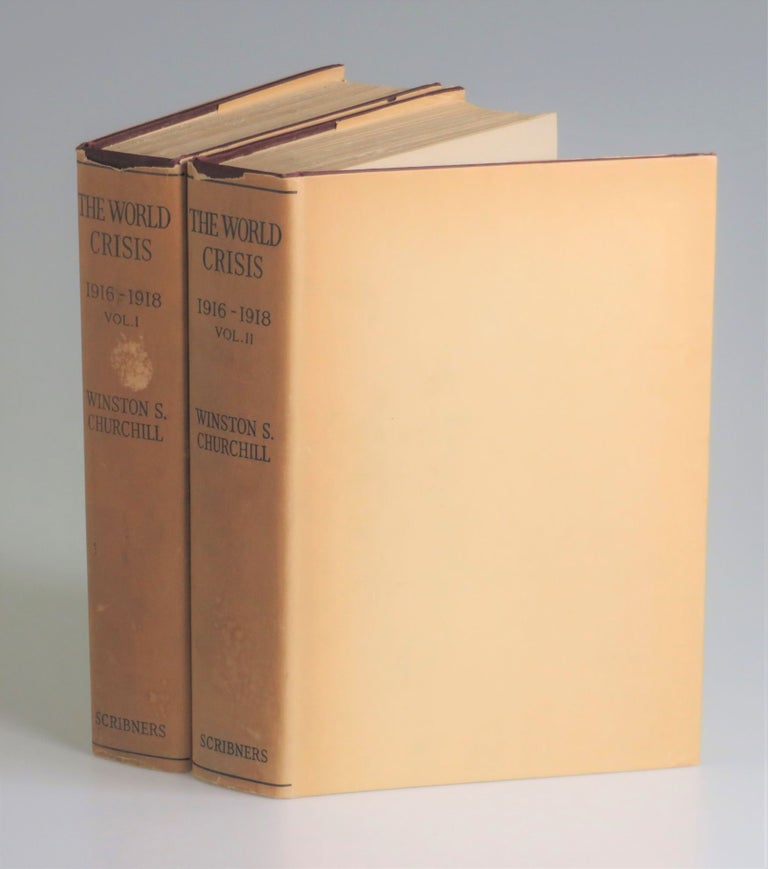 Item #006752 The World Crisis, 1916-1918, Volumes I & II, in the original dust jackets. Winston S. Churchill.